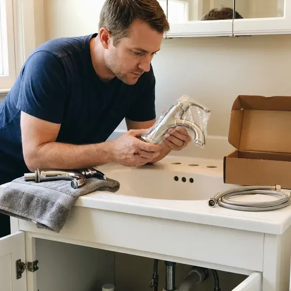 FBL Plumbing technician providing faucet replacement in Modesto, CA