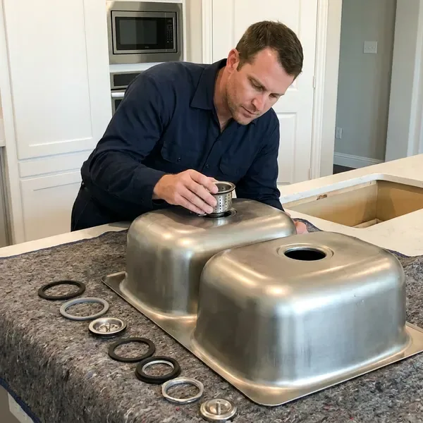 FBL Plumbing technician providing kitchen sink installation in San Jose, CA