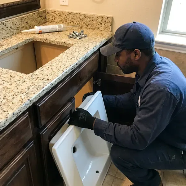FBL Plumbing technician providing sink installation in San Jose, CA