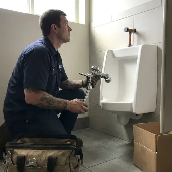 Local urinal installation by FBL Plumbing, Concord, CA